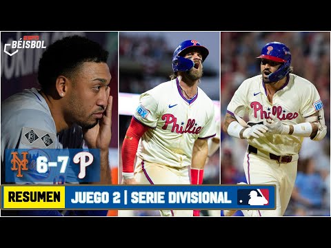 PHILLIES vienen de atrás ante METS para empatar la Serie Divisional | RESUMEN | MLB | ESPN Beisbol