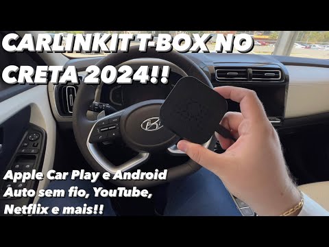 Carlinkit T-Box Basic no Creta Ultimate/N-Line 2024: Apple Car Play sem fio, Youtube e Muito +!