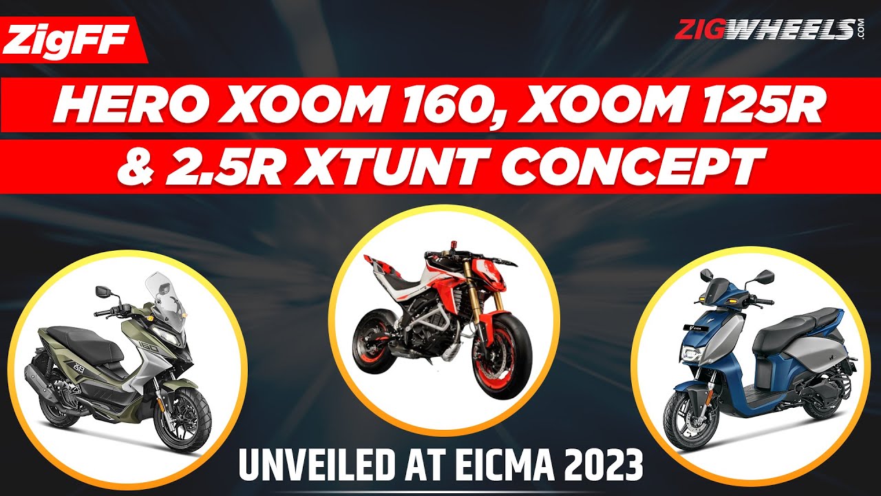 Hero Xoom 160 & Xoom 125R Unveiled At EICMA 2023 | Hero MotoCorp Goes Big With Concepts | ZigFF