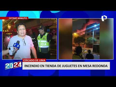 Cercado de Lima: incendio de grandes proporciones se registra en galería de Mesa Redonda