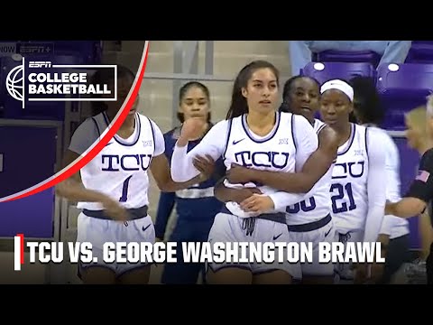 Eight players ejected after punches thrown in TCU-George Washington game | ESPN College Basketball