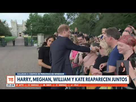 Harry, Meghan, William y Kate reaparecen juntos: Saludan a cientos de personas en Windsor