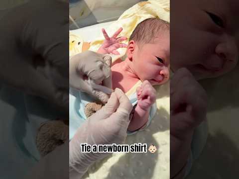 Tie a newborn shirt #shorts