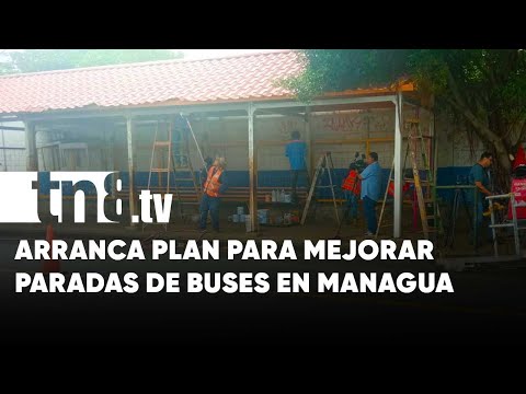 Paradas de buses quedarán renovadas por plan de la Alcaldía de Managua - Nicaragua