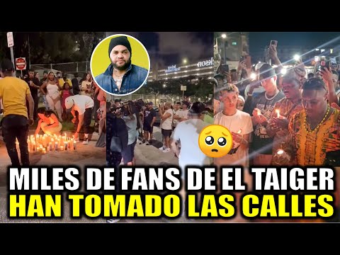 Miles de fanaticos de El Taiger hacen VIGILIA para rezar por él, Familiares y seguidores oran por el