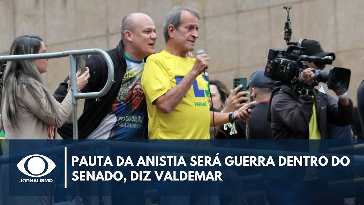 Pauta da anistia será guerra dentro do Senado, diz Valdemar