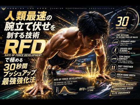 30秒間腕立て伏せNo.1決定戦💪30 SECONDS PUSHUP 4thチャレンジ『人類最速の腕立て伏せを制する技術RFDで極める30秒間プッシュアップ最強強化法』