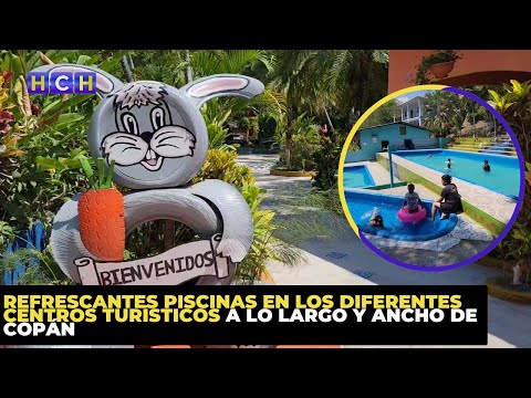 Refrescantes piscinas en los diferentes centros turísticos a lo largo y ancho de Copán