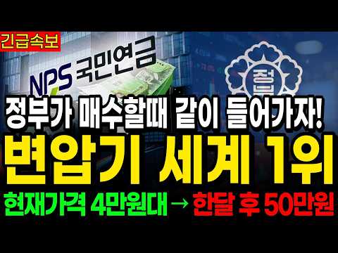 [주식추천] 정부 보조금으로 급등 예정이라는 <strong>변압기</strong> 국내 대장주 '이 기업' 바로 확인하세요! #전력인프라 #변압기관련주 #주식추천 #효성중공업 #초고압변압기