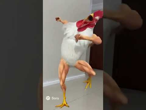 This Muscular Rooster Has Better Dance Moves Than You! 😂 (Cursed AI Animation) #aivideo #funny #sora