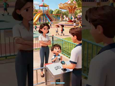 🎫 تذكرة هدية! كيف ساعدت البنت الولد بعد منعه من الدخول؟ | قصص روعة ✨❤️ #شورت