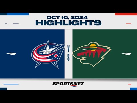 NHL Highlights | Blue Jackets vs. Wild - October 10, 2024