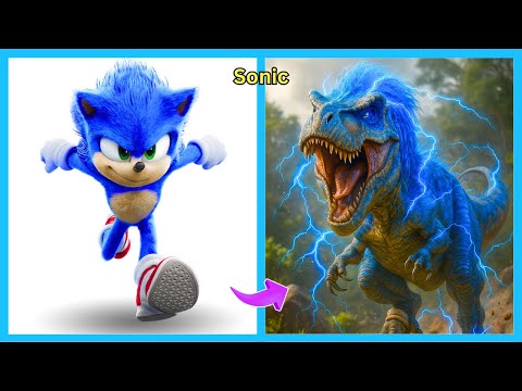 HOW SONIC : THE HEDGEHOG 3 MOVIE CHARACTERS LOOK AS DINOSAUR!