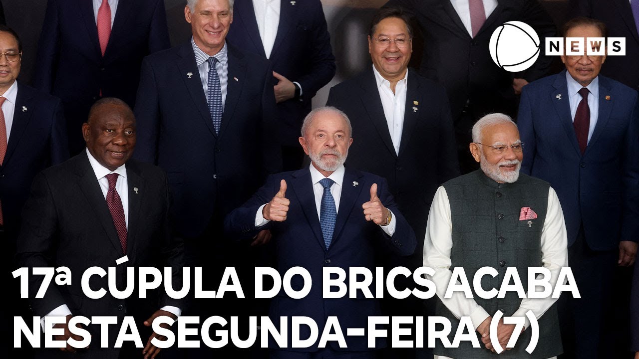 17ª Cúpula do Brics termina nesta segunda feira 7