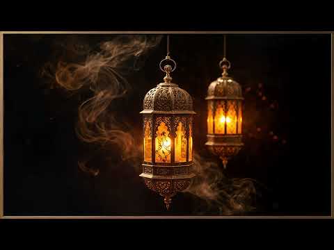 Vintage Gold Frame Ramadan🌙 Lanterns | Spiritual TV Art Screensaver 4K
