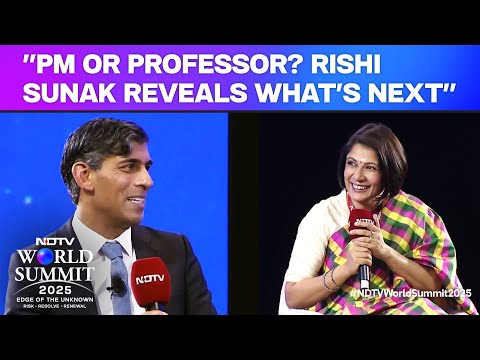 PM Or Professor? Rishi Sunak At NDTV World Summit On What Next For Him