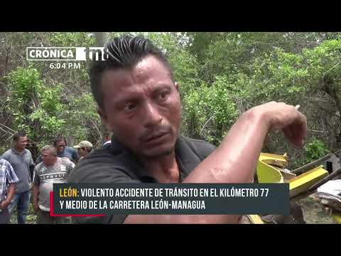 Impactante accidente de tránsito entre camión y camioneta en León - Nicaragua