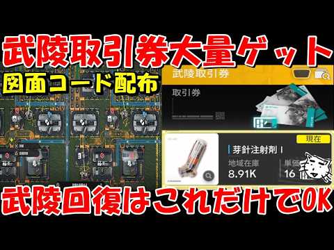【エンドフィールド】武陵回復薬Ⅰ最強図面コード配布！武陵取引券大量ゲット！これだけコピペするだけで芽針注射剤ⅠはOK！【アークナイツ：エンドフィールド】
