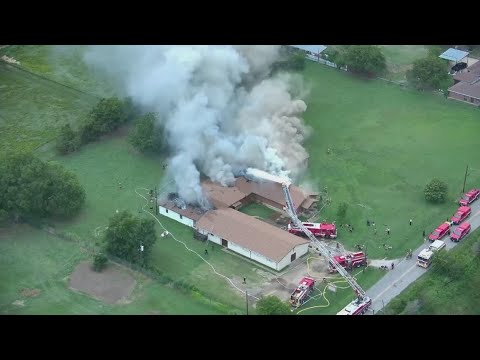 Firefighter injured while battling second fire at a North Texas church in seven days