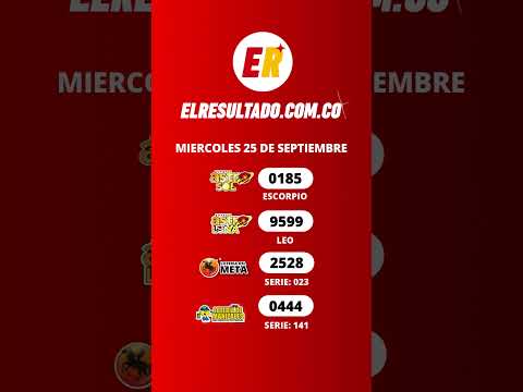 RESULTADO LOTERIA META - LOTERIA MANIZALES Y SUPER ASTRO MIERCOLES 25 de septiembre  #Shorts