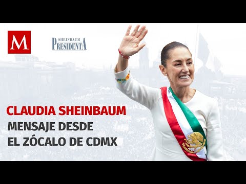 Claudia Sheinbaum ofrece mensaje en el Zócalo de la Ciudad de México