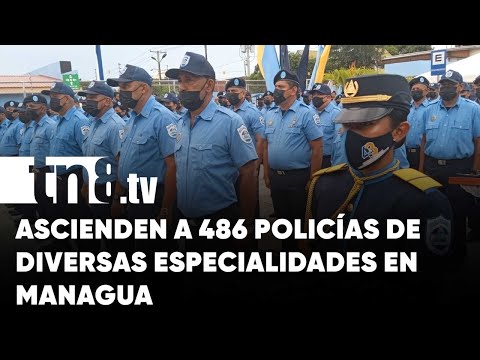 486 policías de diversas especialidades en Managua son ascendidos - Nicaragua