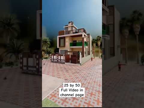 25 by 50 House design, 3 bedroom house design with car parking #architecturedesign #houseplanning