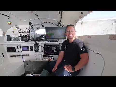 On board with the first woman to sail a giant boat solo in a transatlantic race