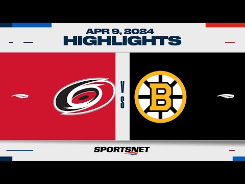 NHL Highlights | Hurricanes vs. Bruins - April 9, 2024