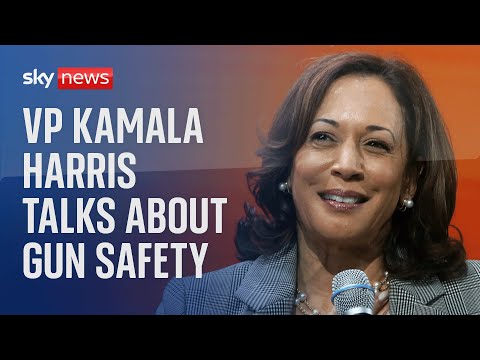 US Vice President Kamala Harris participates in gun safety conversation