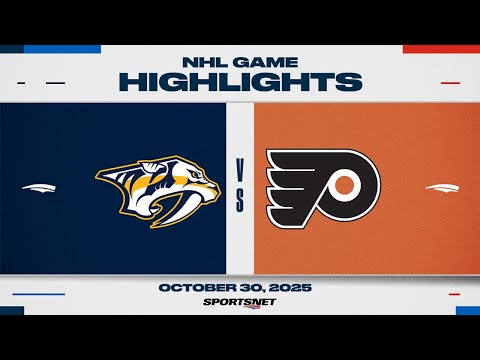 NHL Highlights | Predators vs. Flyers - October 30, 2025