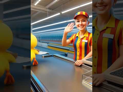 The Duck went to the supermarket to buy shrimp for the man to grill.