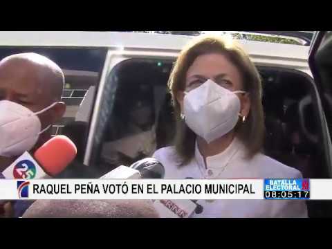 #BatallaElectoral: Raquel Peña acude a votar