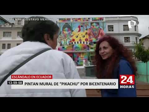 Ecuador: Mural de Pikachu por bicentenario de la batalla de pichincha desata polémica