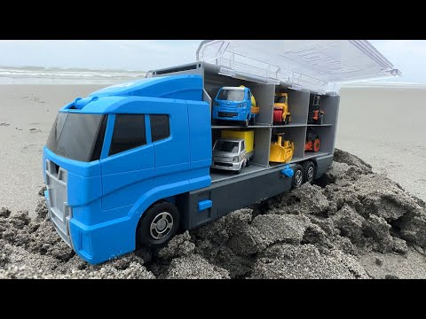 Find 12 working Tomica (miniature cars) among the stunning Pacific Ocean scenery!