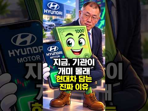 지금, 기관이 <strong>개미</strong> 몰래 현대차 담는 진짜 이유