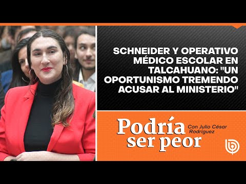 Schneider y operativo médico escolar en Talcahuano: Un oportunismo tremendo acusar al ministerio