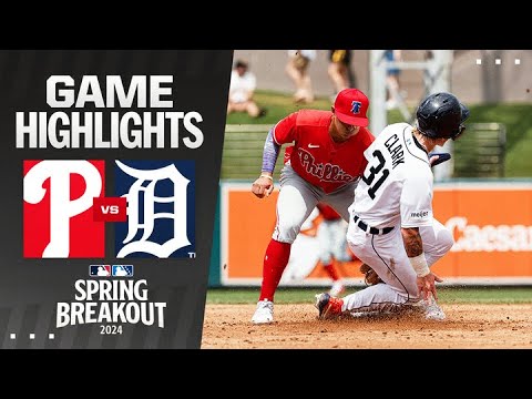Phillies vs. Tigers Spring Breakout Game Highlights (3/16/24) | MLB Highlights
