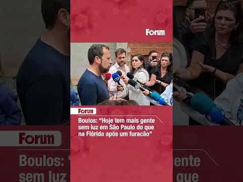 Boulos “Hoje tem mais gente sem luz em São Paulo do que na Flórida após um furacão”