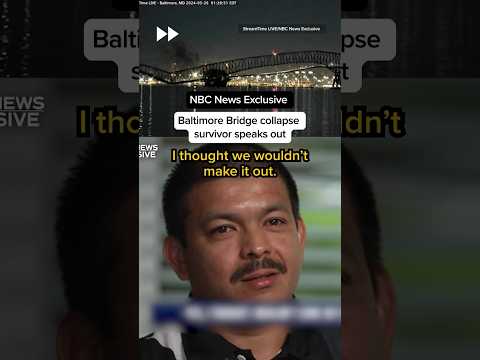 Baltimore Bridge collapse survivor speaks out