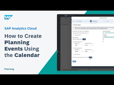 How to Create Planning Events Using the Calendar: SAP Analytics Cloud