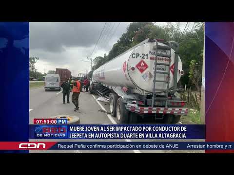Muere joven al ser impactado por conductor de jeepeta en autopista Duarte en Villa Altagracia