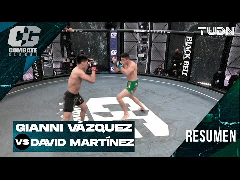 ¡Le arrebata el invicto! Gianni 'Kriptonita Vázquez derrotó a David Martínez | COMBATE GLOBAL | TUDN