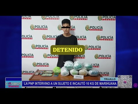 Trujillo: la PNP intervino a un sujeto e incautó 10 Kg de marihuana
