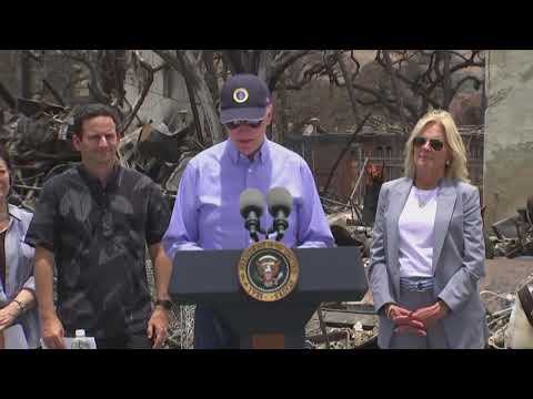Biden dice que apoyará a los sobrevivientes de incendios en Hawai