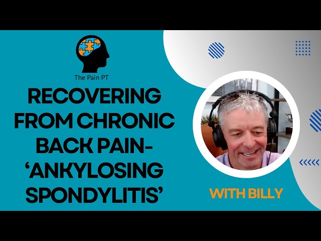 Billy made a great recovery from debilitating low back pain, which he suffered greatly for a long time. He was given many different diagnosis, including ankylosing spondylitis.

If you want to learn more about Billy he has written a book and also has a podcast covering different topics. I've provided those links below as well as his wife's link as she is a mind-body coach in this field. I've also included the link to the talk I did with Billy on his podcast.

Interview of Jim on Billy's Podcast
https://www.youtube.com/watch?v=mgrUTz9KM3o

Billy's Links
www.petersonws.com
www.billypetersonauthor.com
Podcast-https://harnessing-your-wealth.blubrry.net/subscribe-to-podcast/

My wife Heather’s mind-body business 
www.painfreeforgood.com