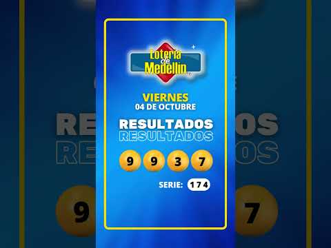 Resultado LOTERIA DE MEDELLIN - VIERNES 04 de octubre DE 2024 #Shorts #Loteria