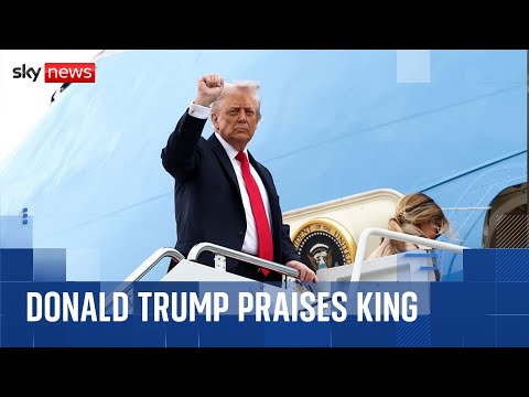 President boasts about UK trip and praises King as he leaves for London