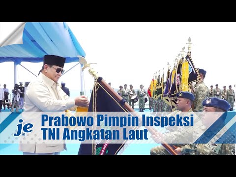 Moment Presiden Prabowo Pimpin Inspeksi Armada TNI Angkatan Laut