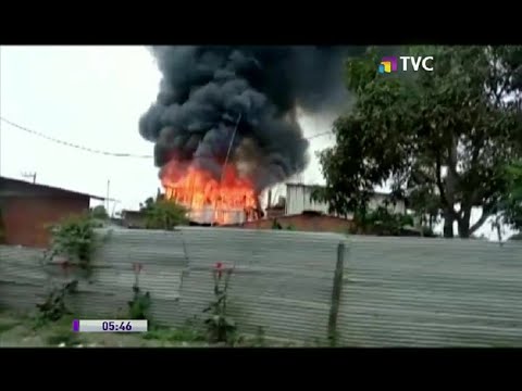 Incendio consumió varias viviendas en Milagro